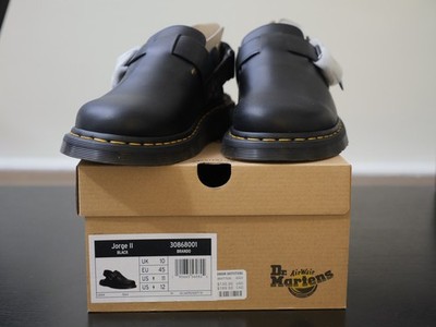 Doc Dr. Martens Jorge II Leather Slingback Mules 30868001 Black M11/W12