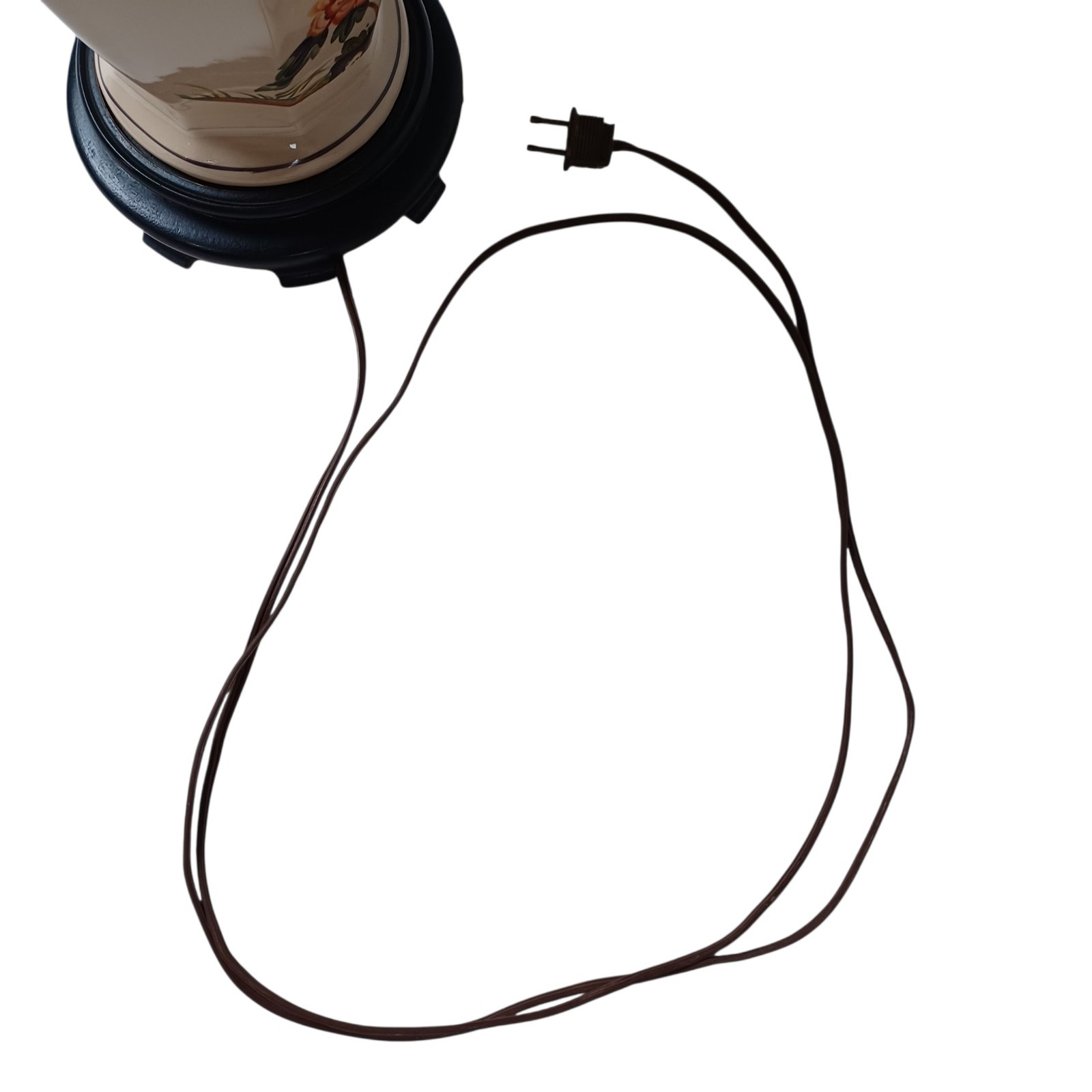 Elegant Vintage Porcelain Ginger Jar Lamp 27" Floral Chinoiserie Table Lamp