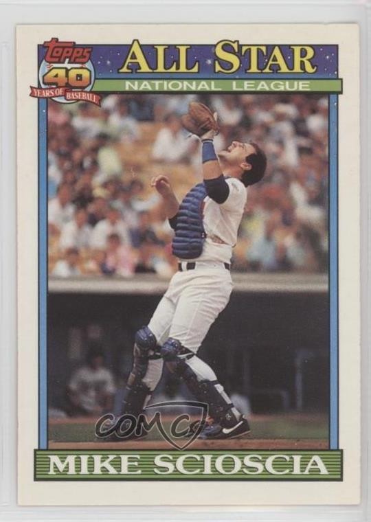 1991 O-Pee-Chee All Star Mike Scioscia #404 2u3