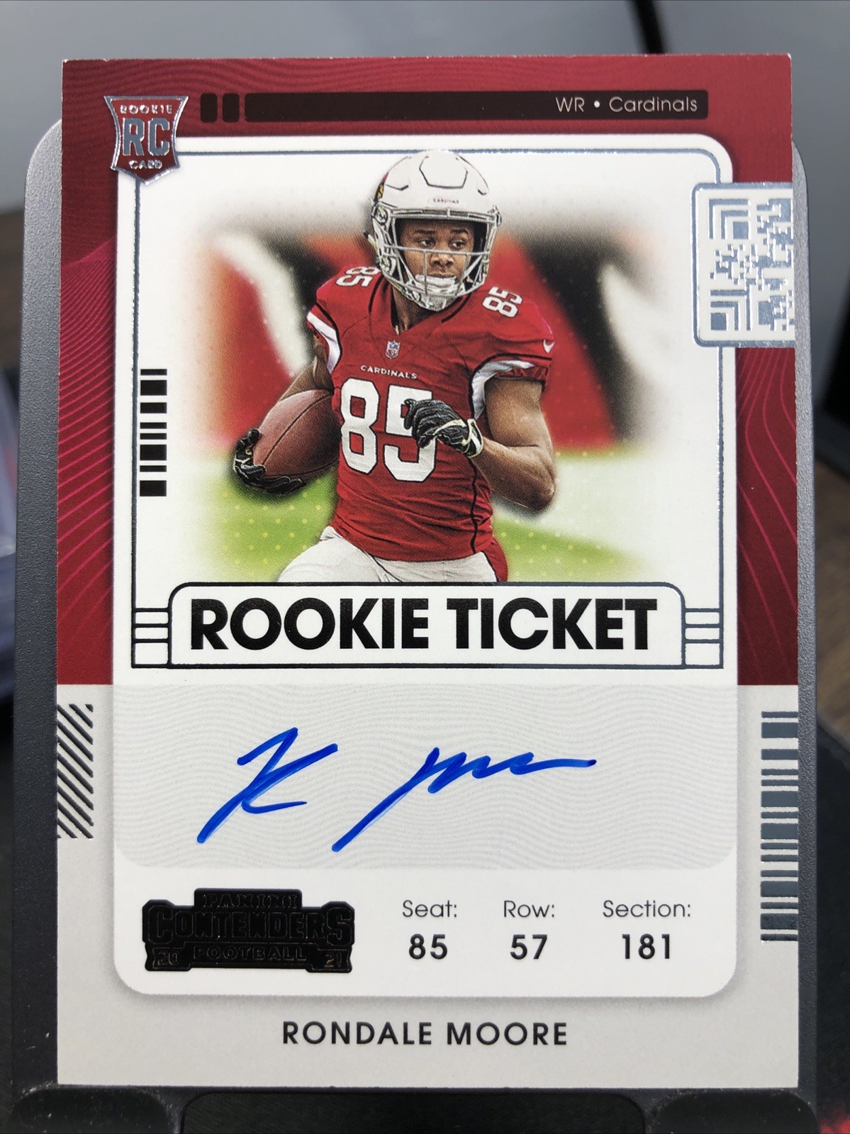 2021 Panini Contenders Rondale Moore #116 Rookie Ticket Auto Cardinals Falcons