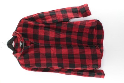 Eddie Bauer Herren Hemd Gr. XL Langarm Rot Kariert #FG-30