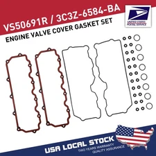 Set Valve Cover Gaskets For 6.0L Powerstroke Diesel F250 F350 F450 F550 E-Serie