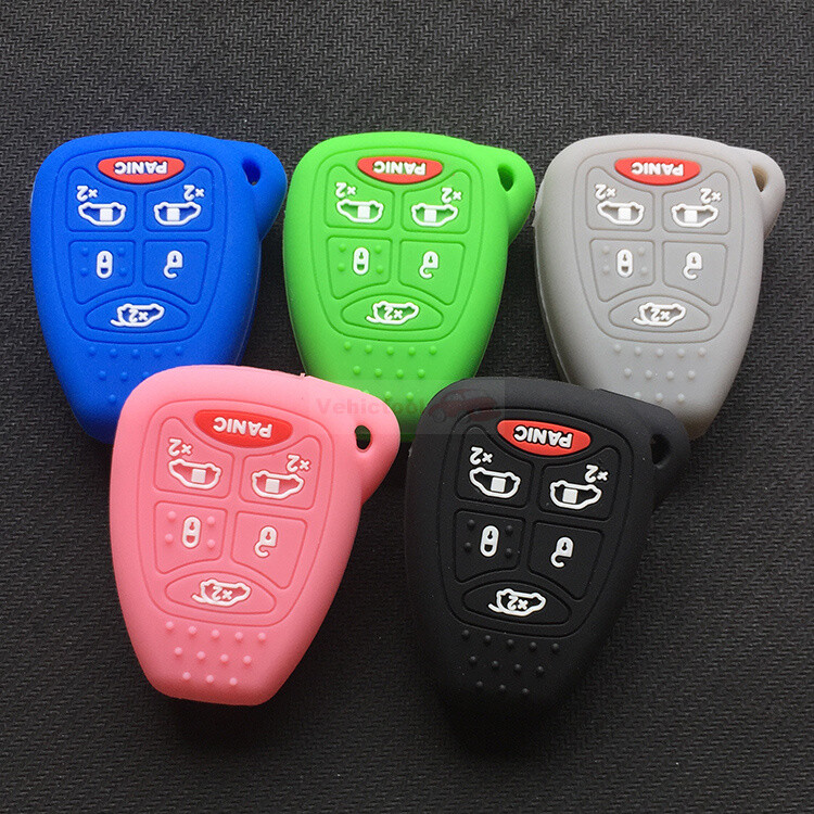 Fit Chrysler Dodge Jeep 7 Button Remote Smart Key Fob Silicone Skin Case Cover E