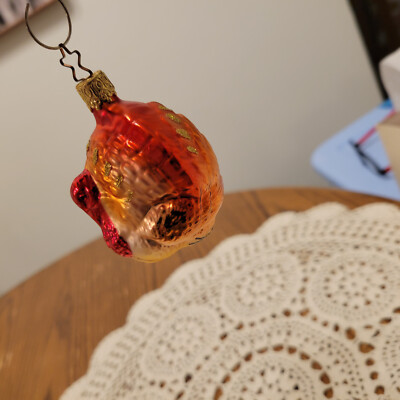 OWC Blown Glass Christmas  Ornament  Thanksgiving Turkey   Made in Germany