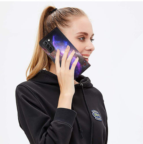 Funda de cuero con tarjeta abatible para Samsung Galaxy S24 S23 S22 S21+ S25 Galaxy Star - Imagen 45 de 122