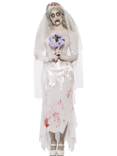 Zombie Ladies Costume Adults Halloween Fancy Dress Nurse Nun Cheerleader - Picture 7 of 24