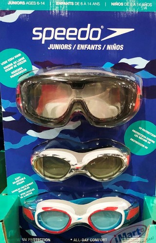 3x Speedo Junior Kids Unisex Swimming Goggles | UV Protection| Anti Fog|UV Prote - Picture 3 of 4