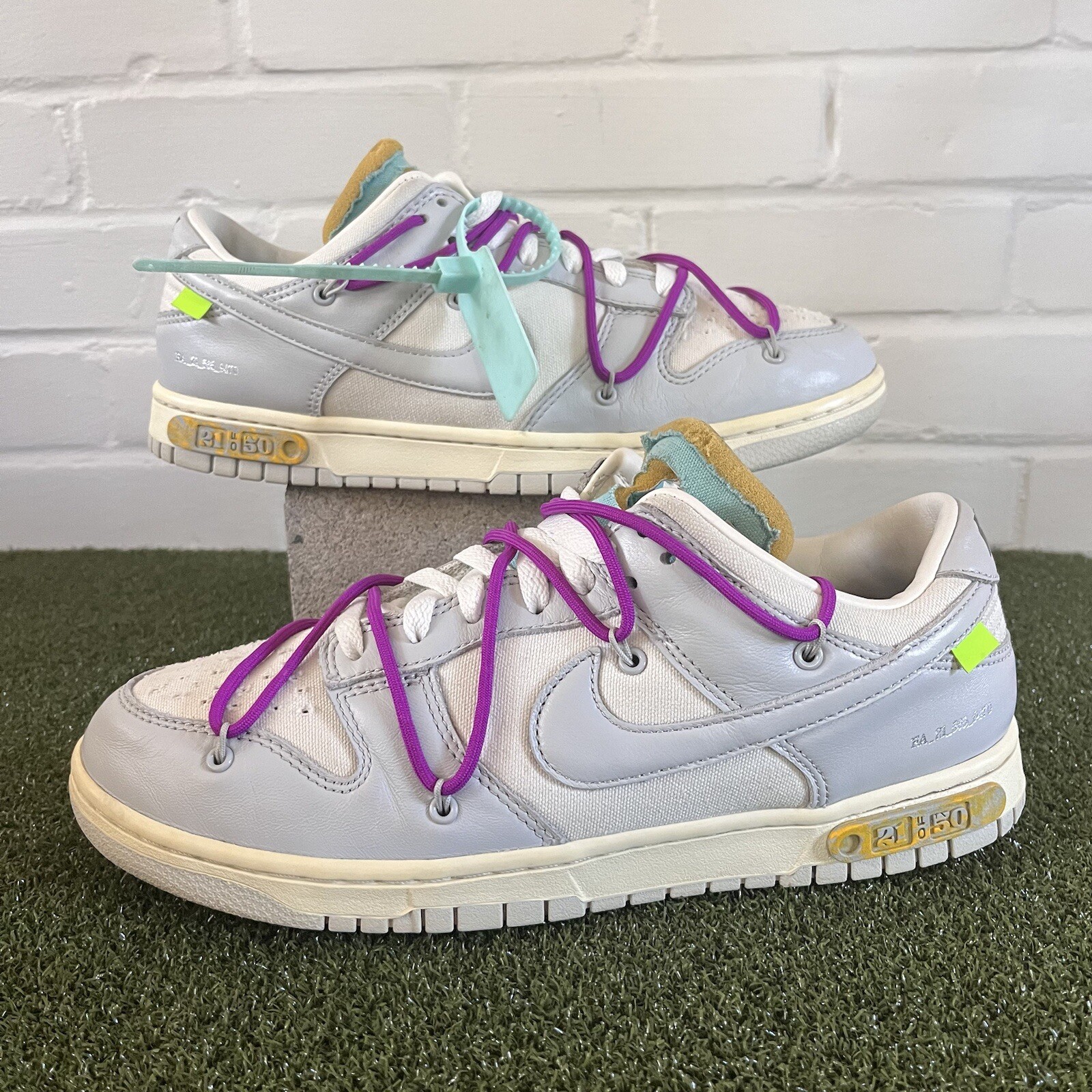 OFF WHITE X NIKE Nike Dunk Low x Off White lotto 21 di 50 sneakers uomo taglia 10 5 DM1602 100 retrò