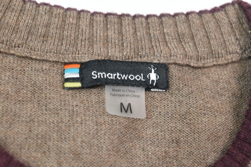 Smartwool Sparwood Crew Sweater Mens Medium Brown Merino Wool Long Sleeve - Picture 5 of 12