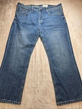 TK Axel Slim Bootcut Jeans Mens 40x30 Blue Medium Wash Stretch NEW