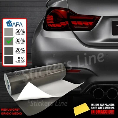 Pellicola oscuramento fari fanali APA TL/92.3-FP MEDIA 35% auto moto cm 50x100