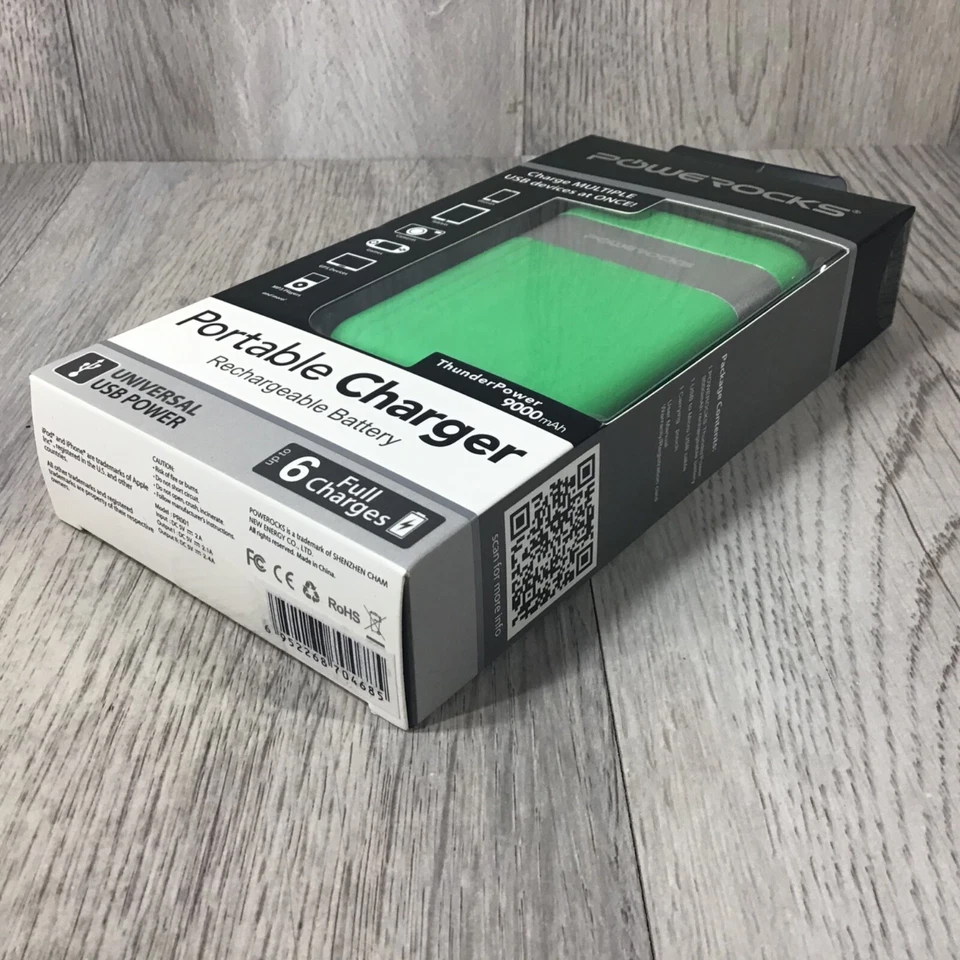 Cargador Portátil Powerocks 9000 mAh Universal USB Capacidad Múltiples Dispositivos Foto 2 de 4