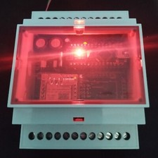 Combinatore Telefonico GSM DIN 8 IN 8 OUT a SMS, antifurto, Vin 12V