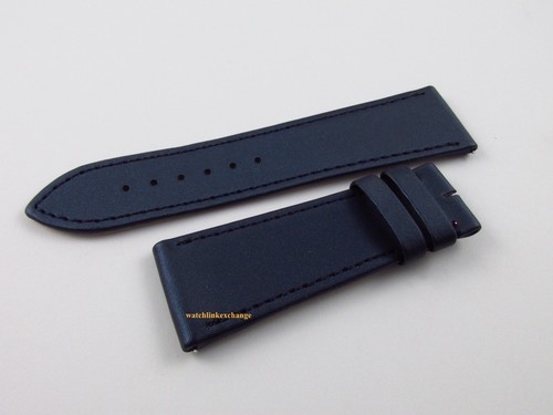 Nuovo cinturino Parmigiani 22 mm in pelle di seta blu OEM misura corta - Foto 2 di 4