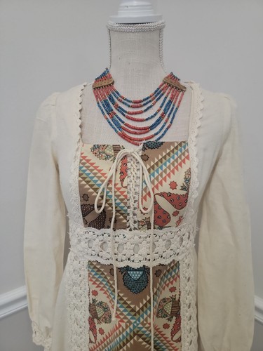 Vintage 69-70 schwarzes Etikett GUNNE SAX von Jessica Renaissance/Hippie Maxikleid - Bild 3 von 21