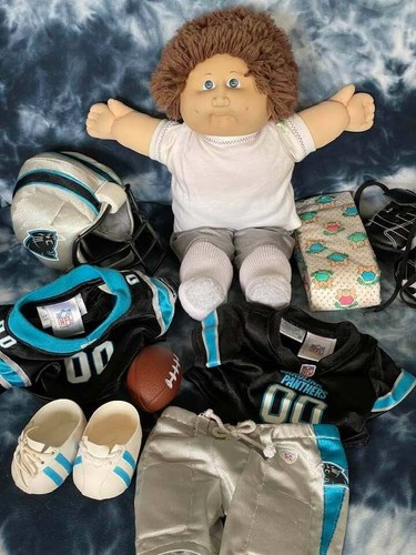 CAROLINA PANTHERS Build a Bear NFL uniform + CABBAGE PATCH KIDS doll JOSH CALEB - Picture 19 of 24