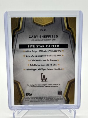 2024 Topps Five Star Gary Sheffield Auto /75 #FSA-GS Dodgers | eBay