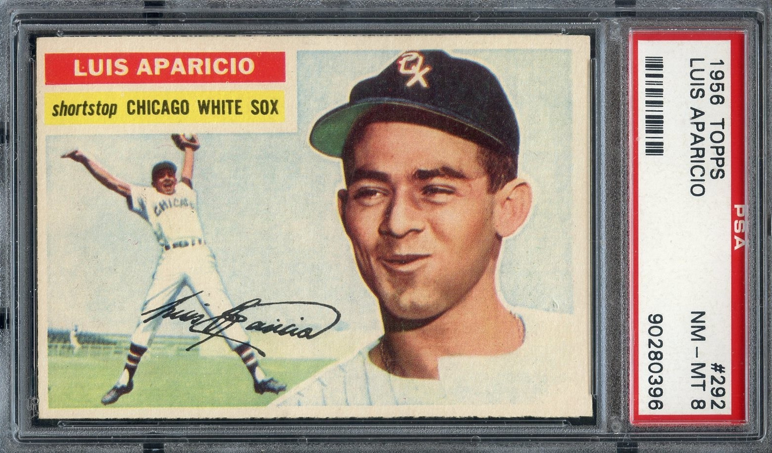 1956 Topps #292 Luis Aparicio RC PSA 8 HOF Chicago White Sox 0396