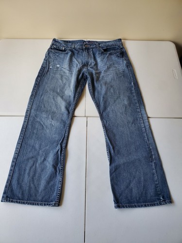 Loose Bootcut Blue Jeans Mens 36x30 