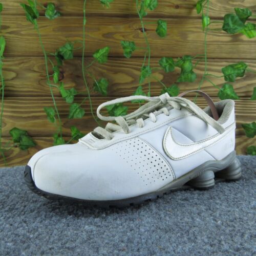 Nike Boys Sneaker Shoes Sz Y 3 Medium Athletic White Synthetic Lace Up