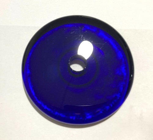 FLAT MURANO GLASS BOBECHE, WITH CENTRAL HOLE, FOR CHANDELIERS - Picture 13 of 17