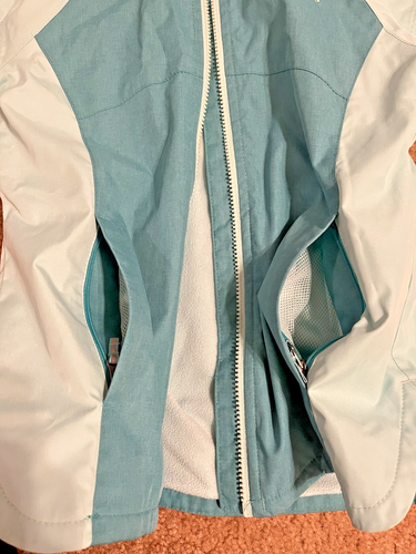 Columbia Girls Youth size 7/8 Rain-Zilla Full Zip Hooded Jacket Fleece Lined - Picture 5 of 7