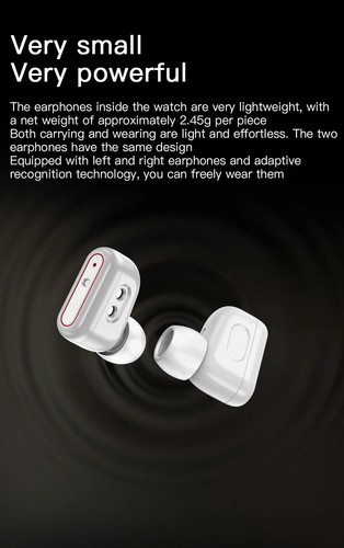 2 w 1 niebieski ząb zestaw słuchawkowy inteligentny zegarek sportowe słuchawki smartwatch wodoodporny nowy - Zdjęcie 15 z 26