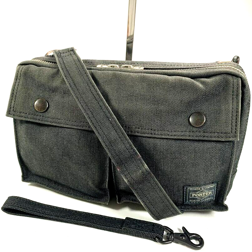 Yoshida Porter Smoky Shoulder Bag 2 Way Pouch with Hand Yoshida Porter Smoky Shoulder Bag 2 Way Pouch with Hand