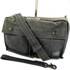 Yoshida Porter Smoky Shoulder Bag 2 Way Pouch with Hand Strap 592-06369 Black