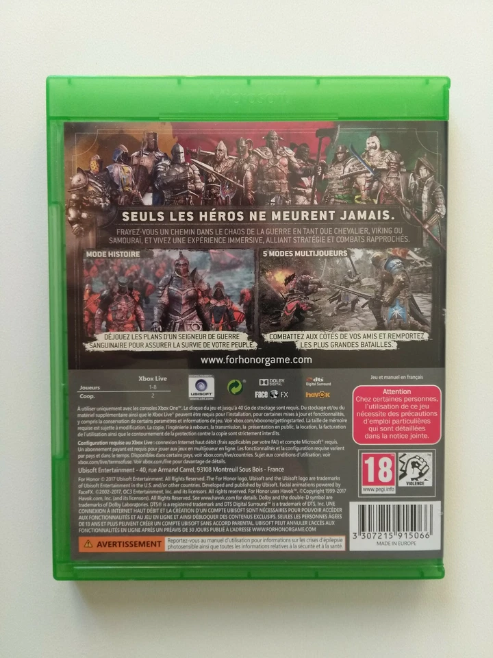 For Honor / Xbox One / PAL / FR, photo 3 sur 3