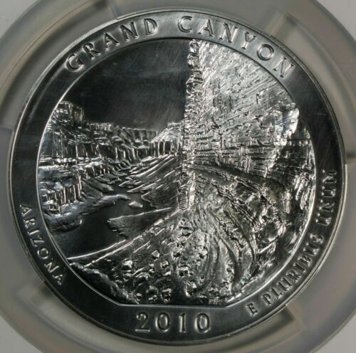 Grand Canyon 2010 ATB reduced NGC MS69 Early Releases 5 oz silver #NP4 - Picture 2 of 3