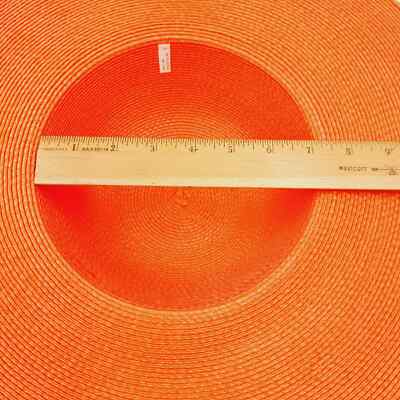 Vtg Ladies Orange Fashion Lg Wide Brim Floppy Straw Hat Vtg Ladies Orange Fashion Lg Wide Brim Floppy Straw Hat | eBay main image 4