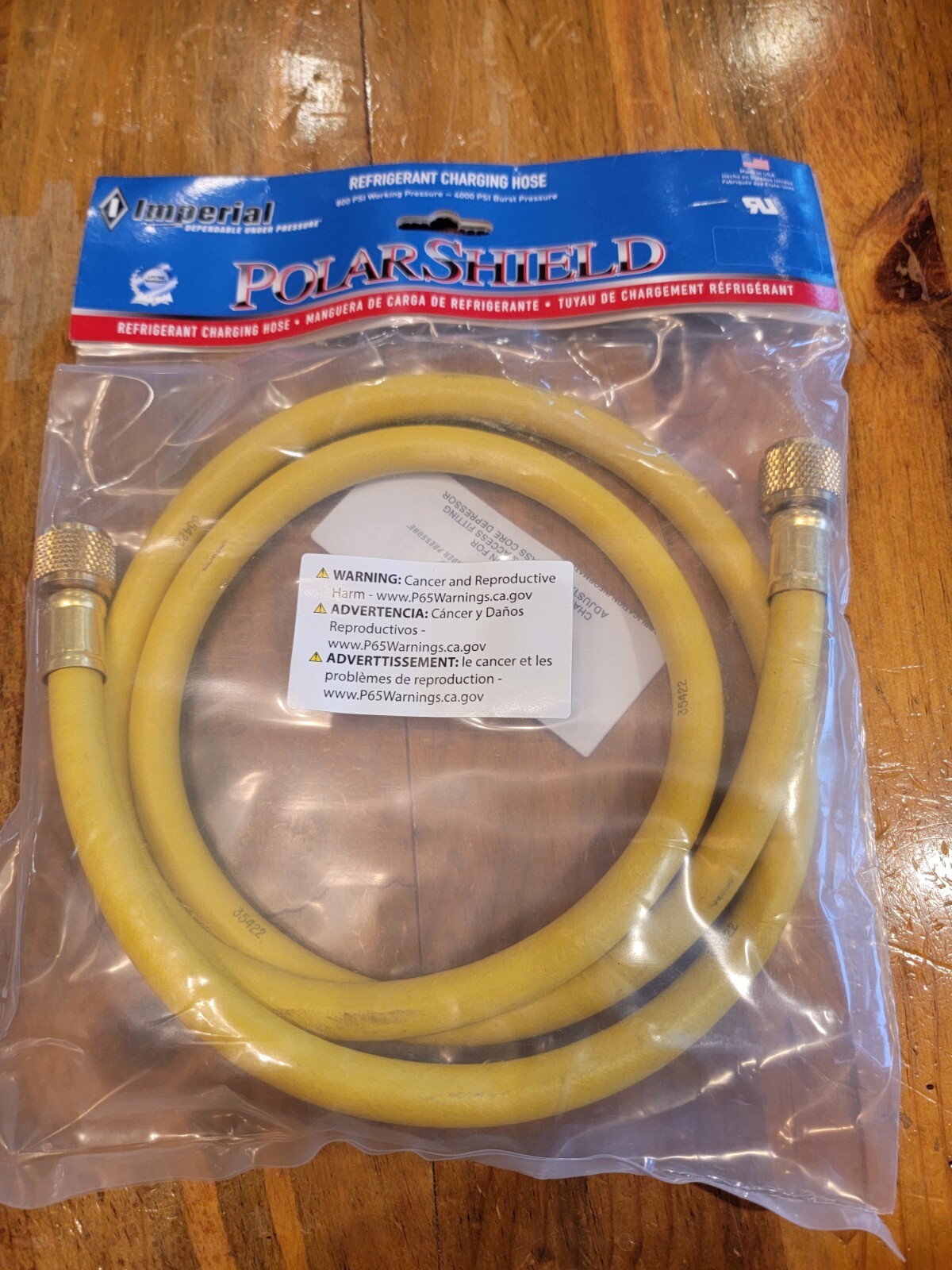 Imperial PolarShield Refrigerant Charging Hose 805MRY 6x645 5ft Hose