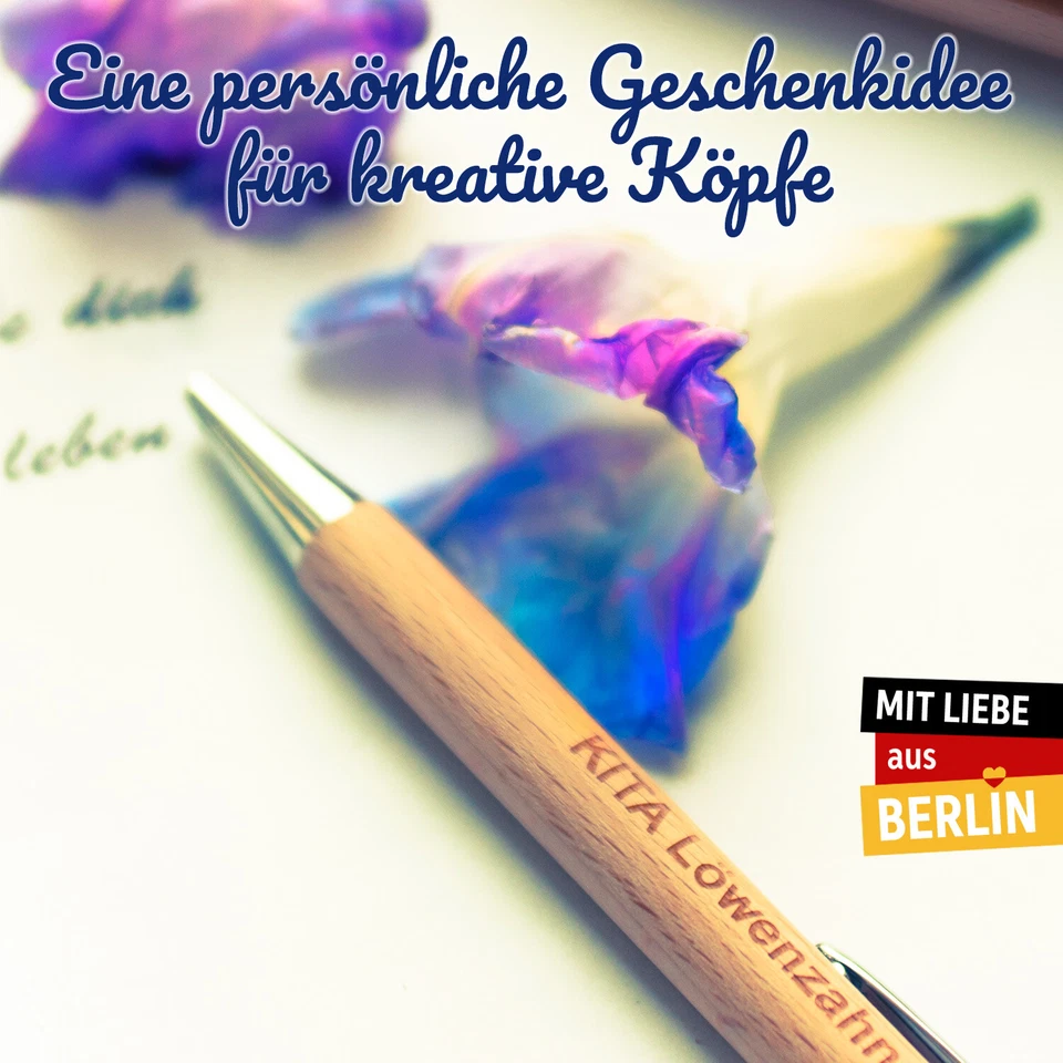 Holz-Kugelschreiber mit Gravur inkl. Etui - Personalisiert mit Name oder Spruch - Bild 4 von 4