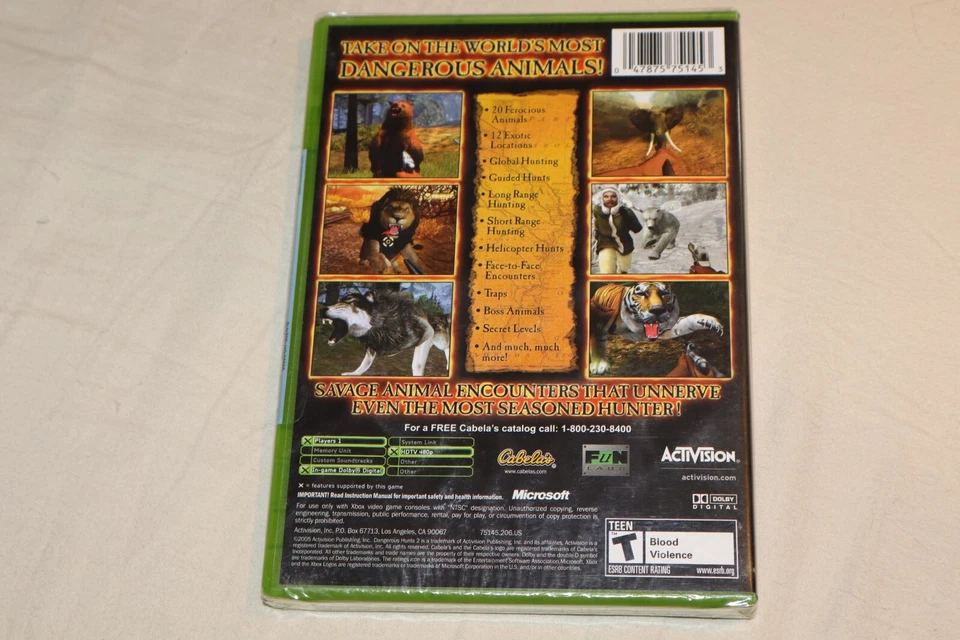 Cabela's Dangerous Hunts 2 (Microsoft Xbox, 2005) NEW SEALED - Image 3 of 4