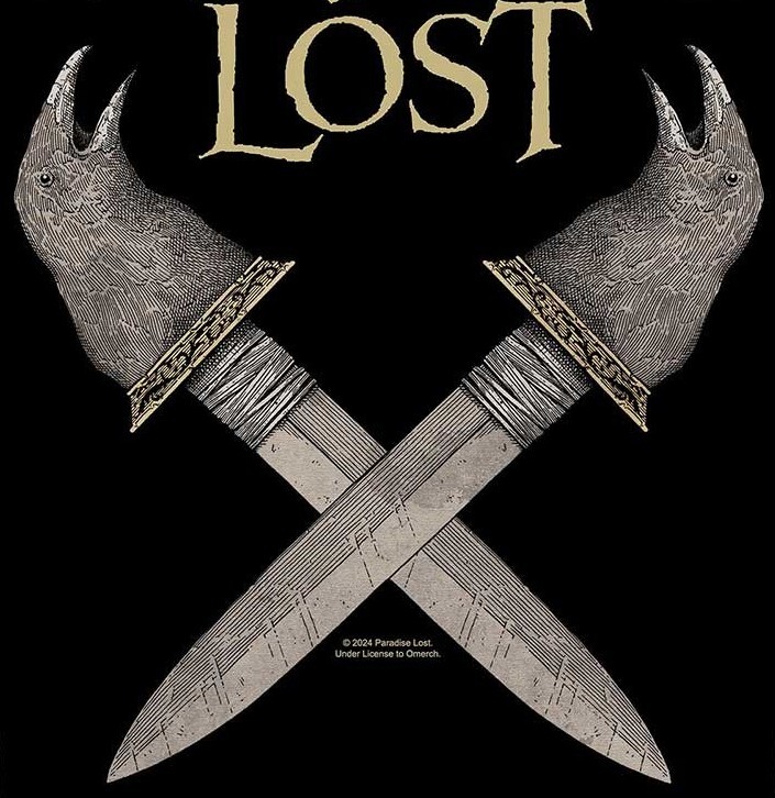 PARADISE LOST BACK PATCH: OBSIDIAN DAGGER: album cover Official