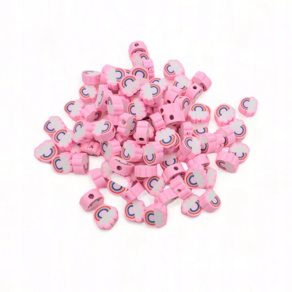 Polymer Ton Perlen FüR Armband Rosa Regenbogen Farbig Diy 100 StüCk-image
