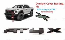 1PC Matte Black Front Grill AT4X OVERLAY Emblems 2023+ Canyon AT4X