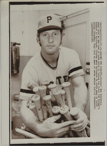 Foto originale AP Type 3 1971 Bob Robertson Pittsburgh Pirates stampa filo