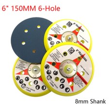 6 inch M8 150MM 6-Hole Sander Backing Plate Polisher Sanding Disc Holder PU Pad