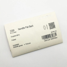 720 pcs Swarovski 2200 Navette Flatbacks No-Hotfix 4x2mm clear CRYSTAL 001 