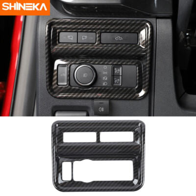 Headlight Lamp Switch Button Knob Trim Cover For Ford F150 2021+ Carbon Fiber