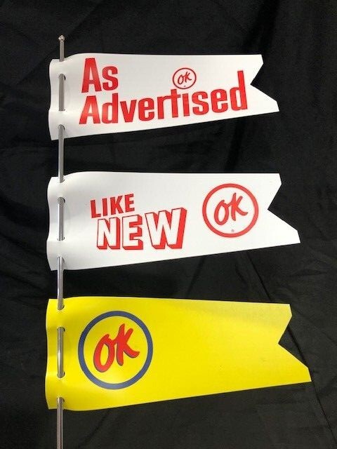 OK USED CARS アンテナフラッグ CHEVROLET FLAG VINYL FLAG FOR ANTENNA NICE SHOW ACCESSORY AS