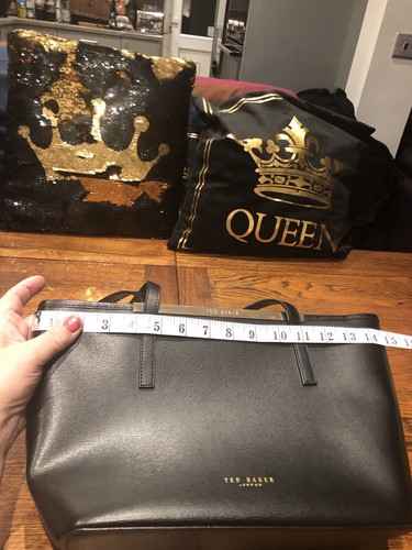 TED BAKER DESIGNER VEGAN BLACK HANDBAG STUNNING !!!❤️ - Picture 4 of 15