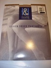 WOMENS HILLARD & HANSON SHEER FLAX NUDE TAN STOCKINGS PANTYHOSE NYLONS SIZE A