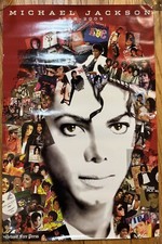 Michael Jackson Poster Detroit Free Press Collage 18" x 12"