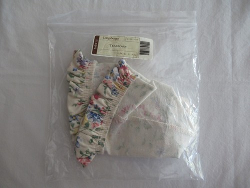 NEW Longaberger Liner SPRING FLORAL Teaspoon 21491138 New Cotton USA OTE - Picture 2 of 13