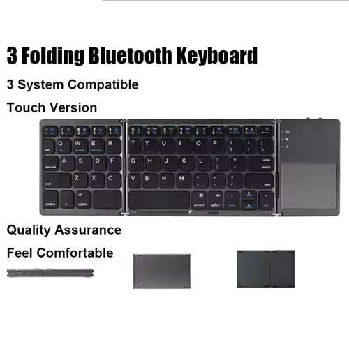 Wireless Folding Keyboard Bluetooth Keyboard With Touchpad For Windows, Android - Picture 3 of 8
