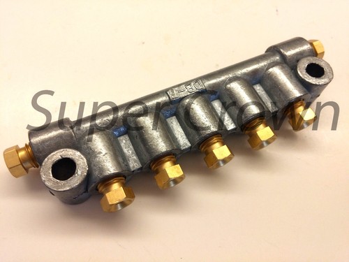 Aluminium Volumetrisch Schmieröl Verteiler Stecker Sitz Baugruppe 7-fach Bijur CNC DB - Bild 2 von 2