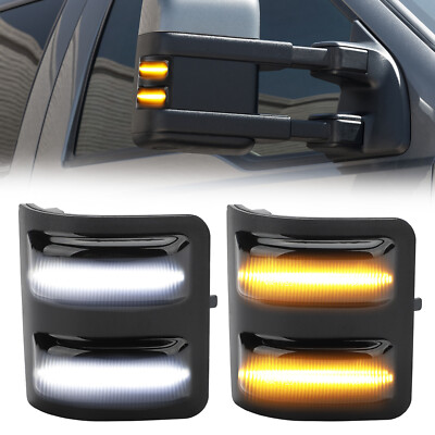 Switchback LED Side Mirror Marker Light For 08-16 Ford F250 F350 F450 Super Duty